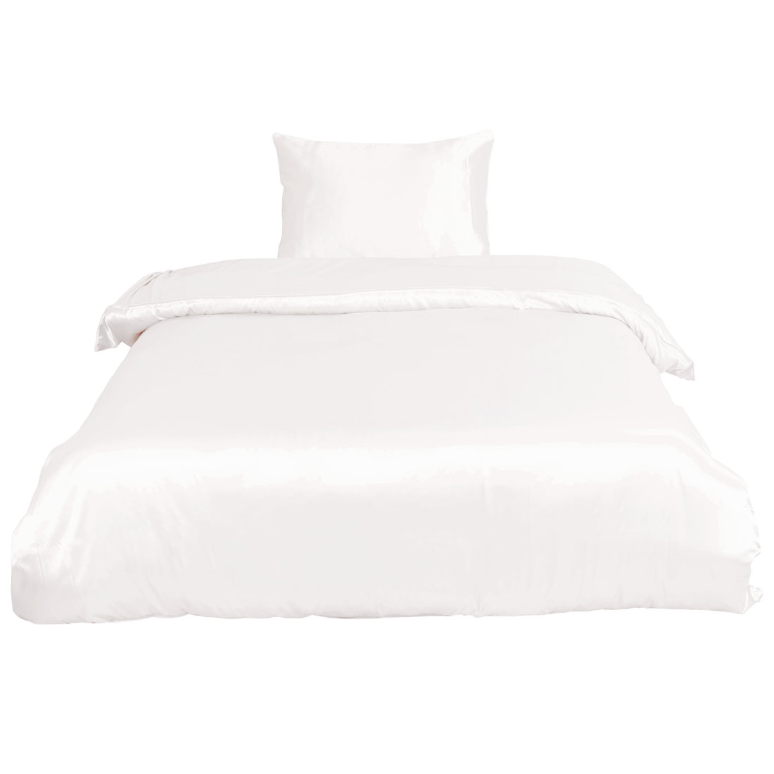 Unique Bargains Ultra Soft Silky Satin Bedding Set Duvet Cover