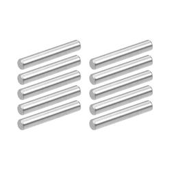 Unique Bargains 10Pcs 4mm x 25mm Dowel Pin 304 Stainless Steel Shelf Support Pin Silver Tone