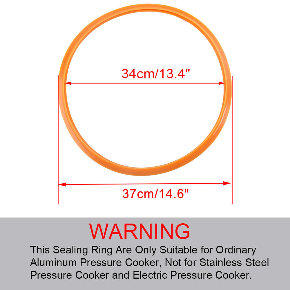Unique Bargains Pressure Cooker Sealing Ring, 34cm Silicone Rubber Gasket Sealing Ring for Pressure Cookers, Set of 2