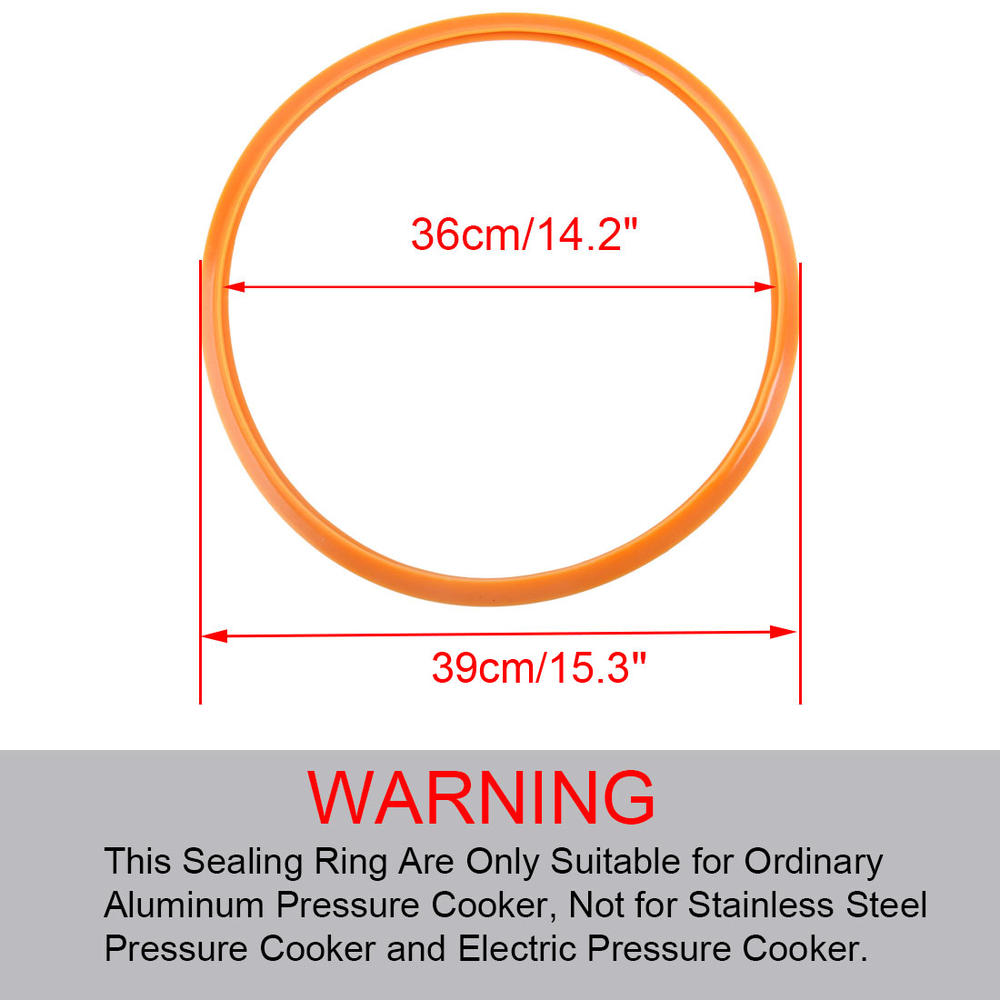 Unique Bargains Pressure Cooker Sealing Ring, 36cm Silicone Rubber Gasket Sealing Ring for Pressure Cookers, Set of 2