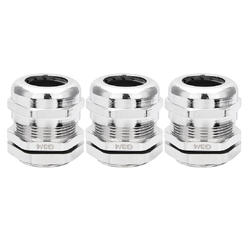Unique Bargains 3PCS G3/4 Metal Waterproof Connector Fastener Locknut Stuffing Cable Gland