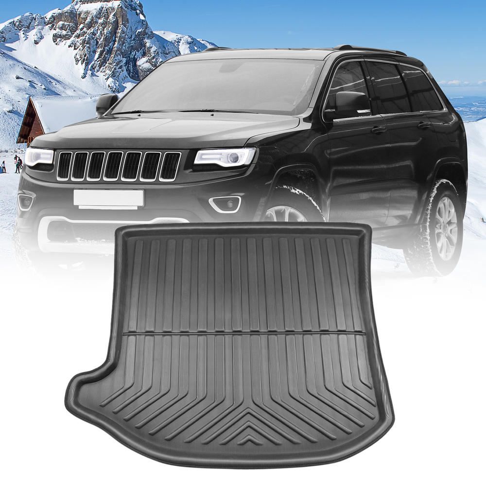Unique Bargains Black Rear Trunk Boot Liner Cargo Mat Floor Tray for Jeep Grand Cherokee 13-17