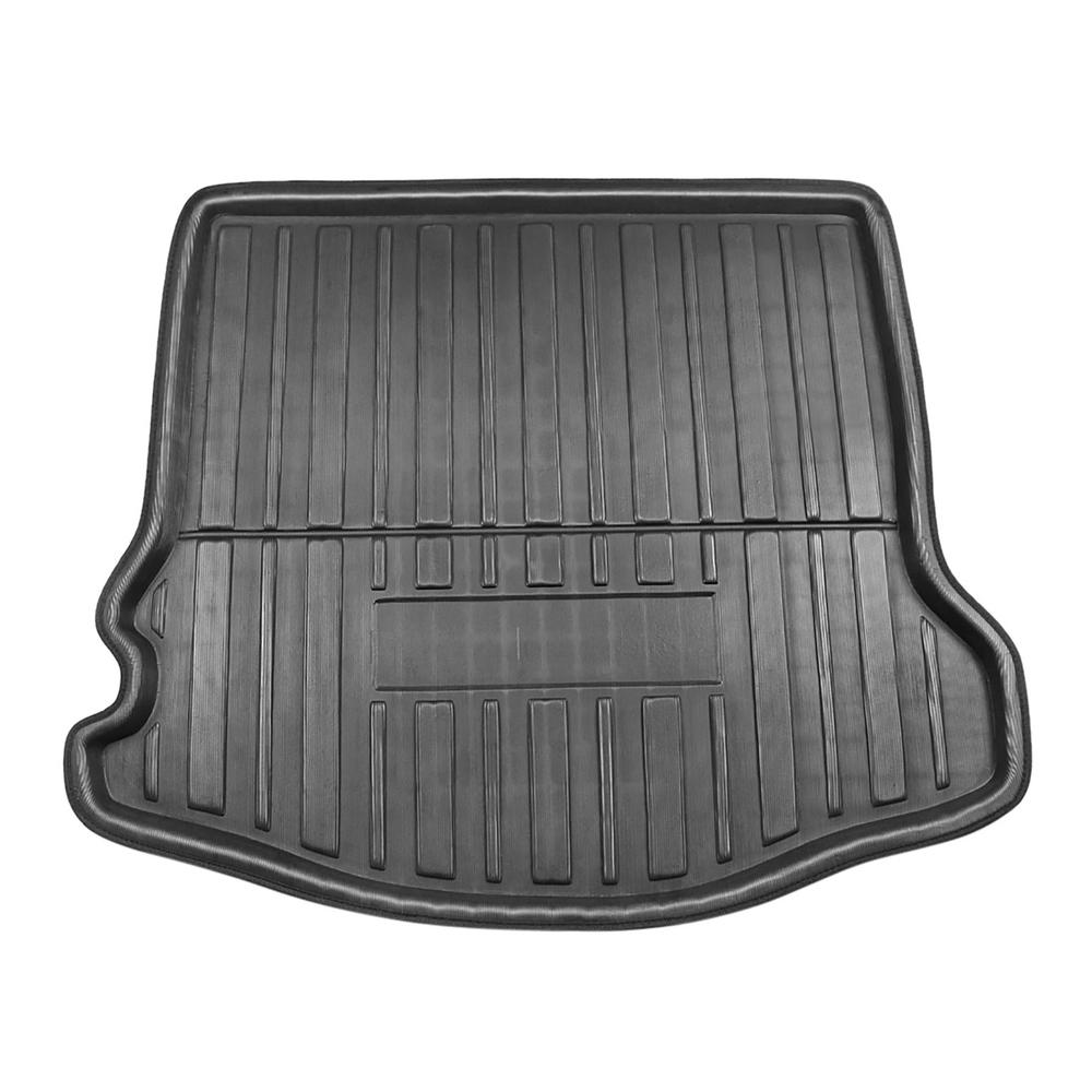 Unique Bargains Black Rear Trunk Boot Liner Cargo Mat Floor Tray for 2012-2017 Ford Focus