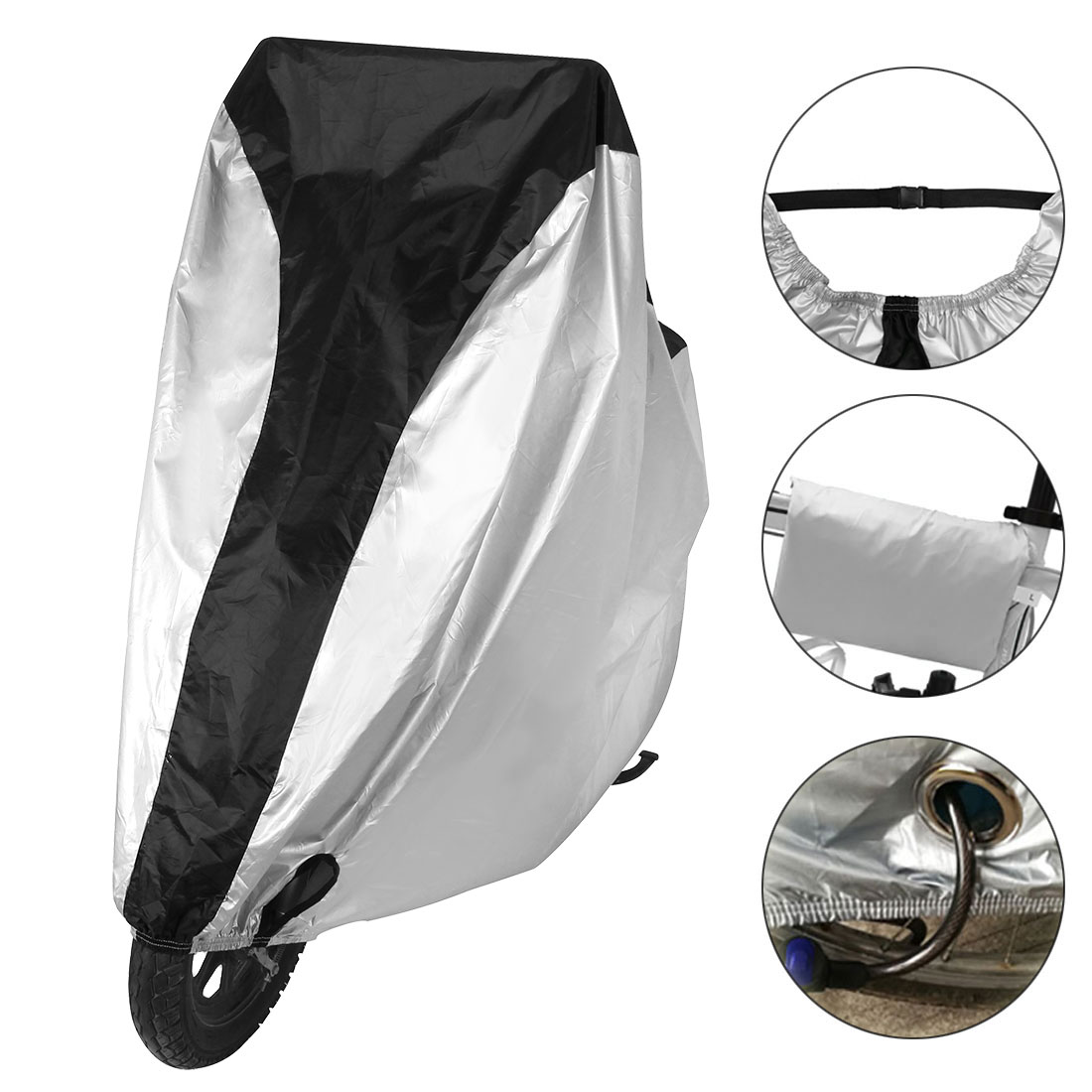 Unique Bargains 190T Wateproof Bicycle Bike Cover Dust/Rain/Sun Protector for Outdoor Travel Storage Cover