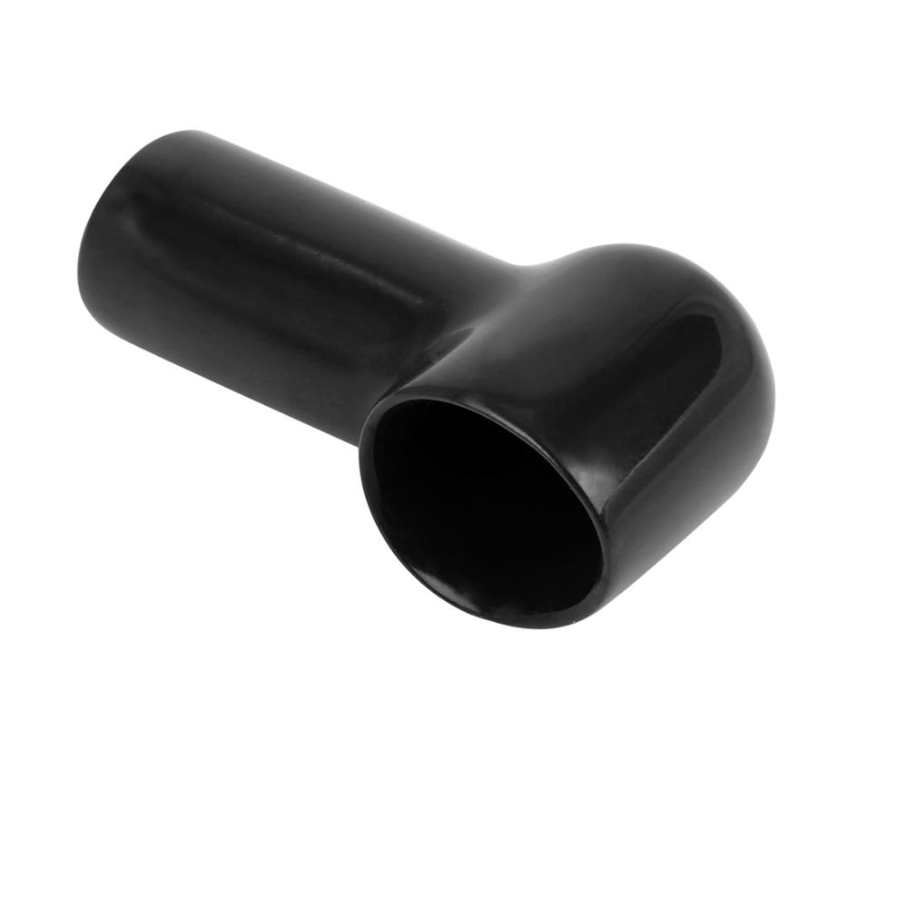 Unique Bargains 2pcs 45mm Long Black Soft PVC Battery Terminal Cover Insulation Cap Sleeve Boot