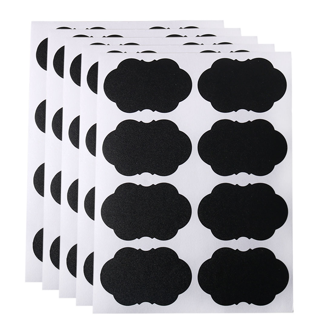 Unique Bargains 40pcs Chalkboard Labels Water-resistant Durable Blackboard Storage Stickers