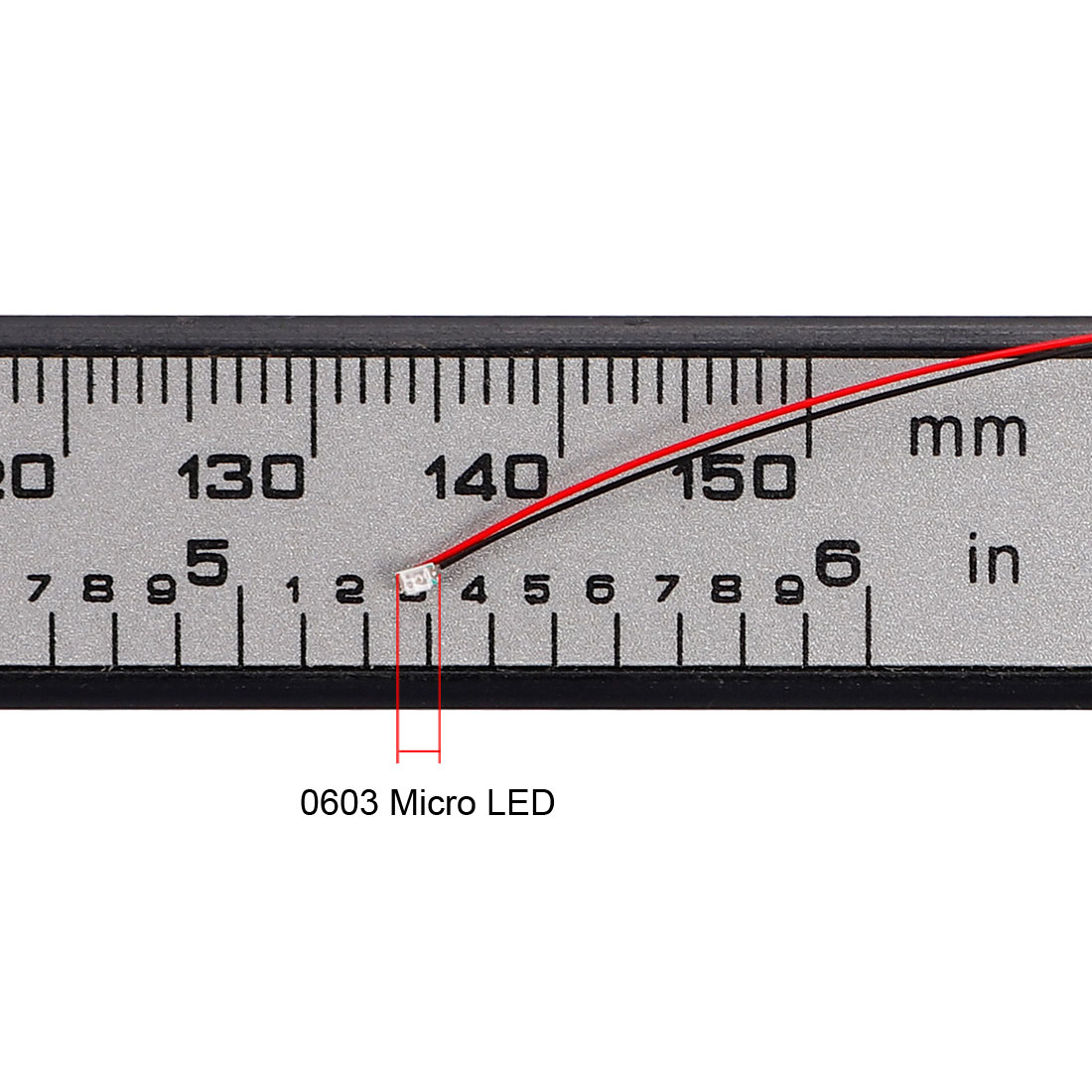 Unique Bargains 10pcs Pre-soldered Micro SMD LED Red Light Emitting Diode 0603 DC 6-18V