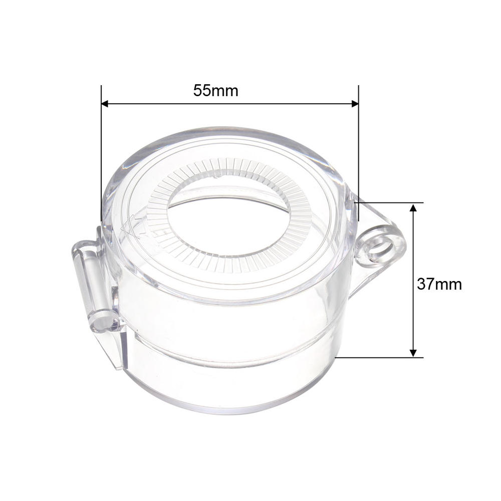 Unique Bargains 1pcs Clear Plastic Switch Cover Protector for 26mm Push Button Switch 55*37