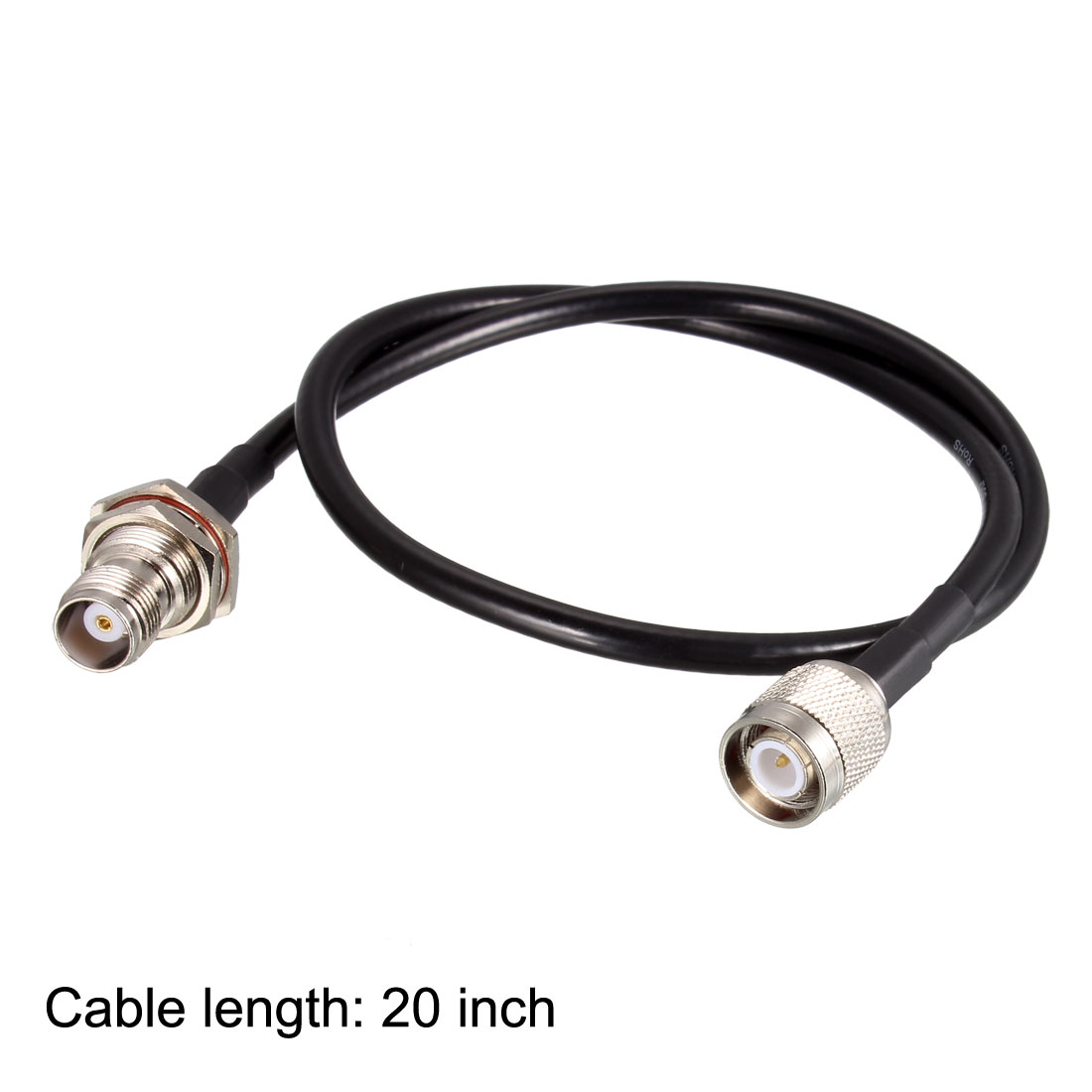 Unique Bargains RG58 RF Coaxial Cable TNC Male to TNC Female Pigtail Jumper Cable 50 Ohm 20 Inch
