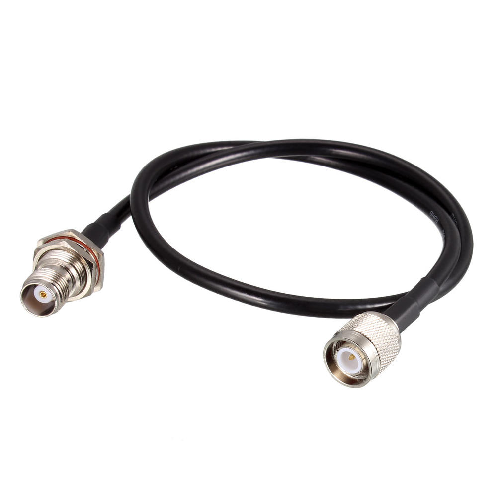 Unique Bargains RG58 RF Coaxial Cable TNC Male to TNC Female Pigtail Jumper Cable 50 Ohm 20 Inch
