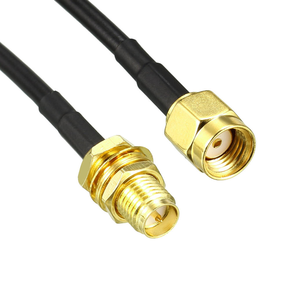 Unique Bargains Antenna Extension Cable RP-SMA Male to RP-SMA Female Low Loss RG174 6 ft 2pcs
