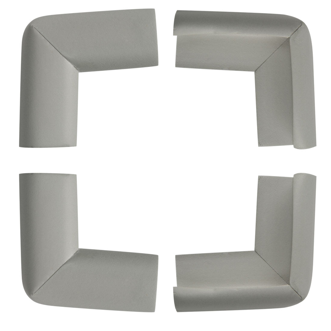 Unique Bargains 4pcs Furniture Edge Foam Corner Guard Cushion Angle Protector w Self-stick, Grey