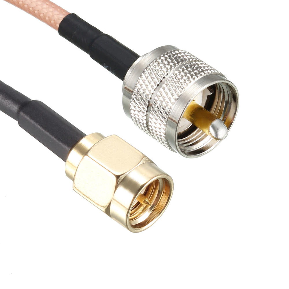 Unique Bargains SMA Male to UHF PL-259 Male RG316 RF Coaxial Coax Cable 2 ft