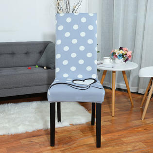Unique Bargains Floral Print Spandex Chair Covers Fit Home Dining
