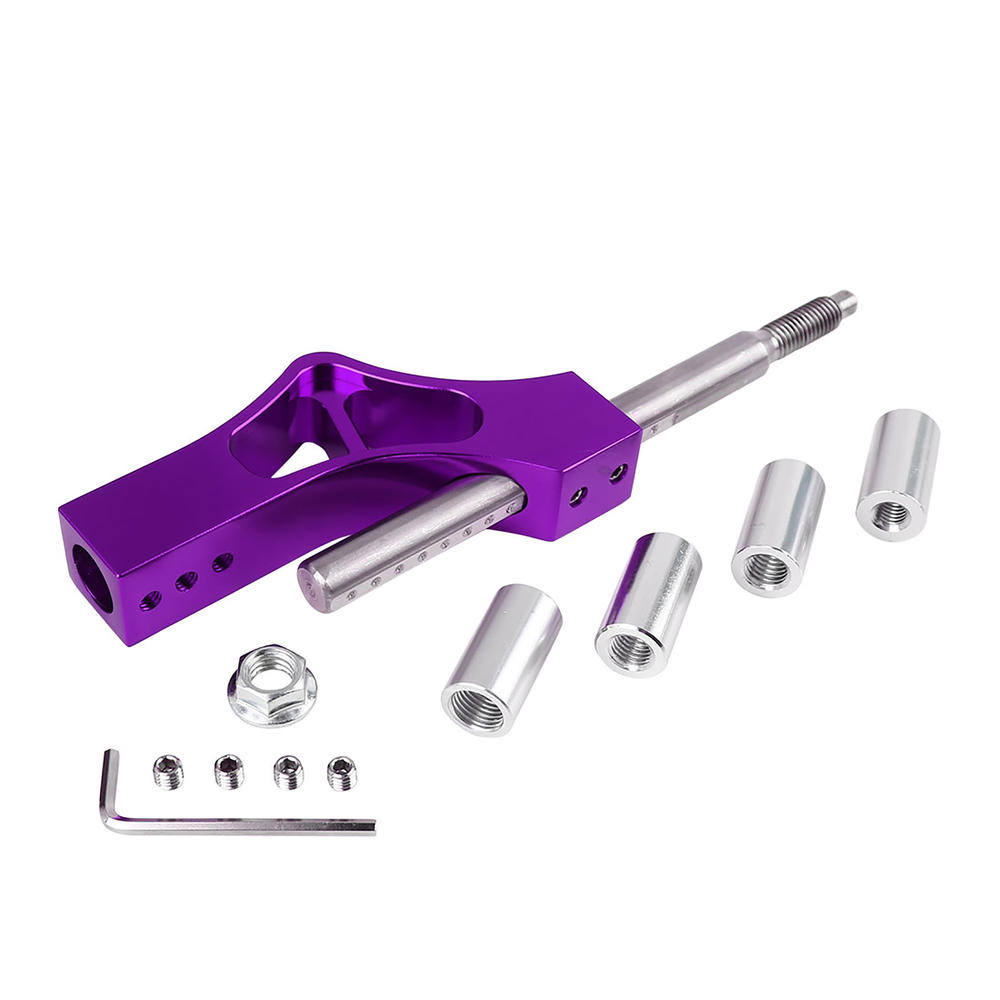Unique Bargains Purple Adjustable Car Shift Knob Extension Height Lever Extender Gear Shifter