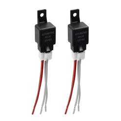 Unique Bargains DC 12V 40A SPST 4 Pin Automotive Car Relay with 4 Wires Harness Socket 2pcs