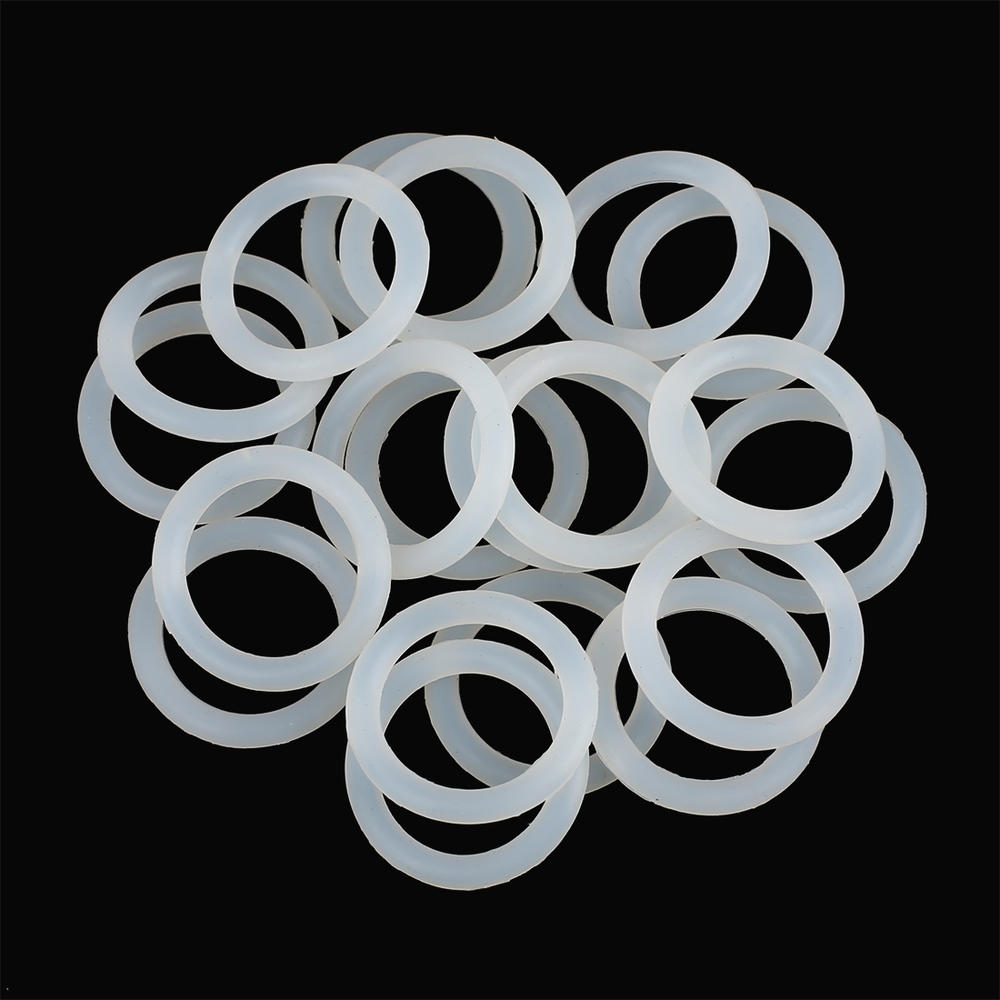 Unique Bargains 20pcs White Silicone Rubber O-Ring VMQ Seal Gasket Washer for Car 29mm x 4mm