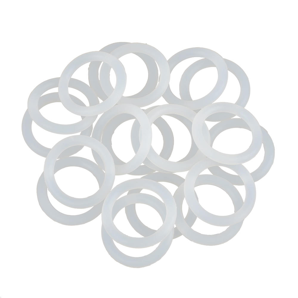 Unique Bargains 20pcs White Silicone Rubber O-Ring VMQ Seal Gasket Washer for Car 29mm x 4mm