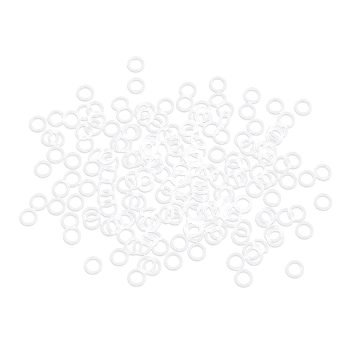 Unique Bargains 200pcs White Silicone Rubber Car O-Ring Seal Gasket Washer 6 x 1mm