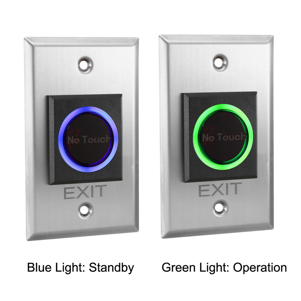 Unique Bargains 12V Non Touch Exit Switch Infrared Induction 115x70 NO/NC/COM Contact LED
