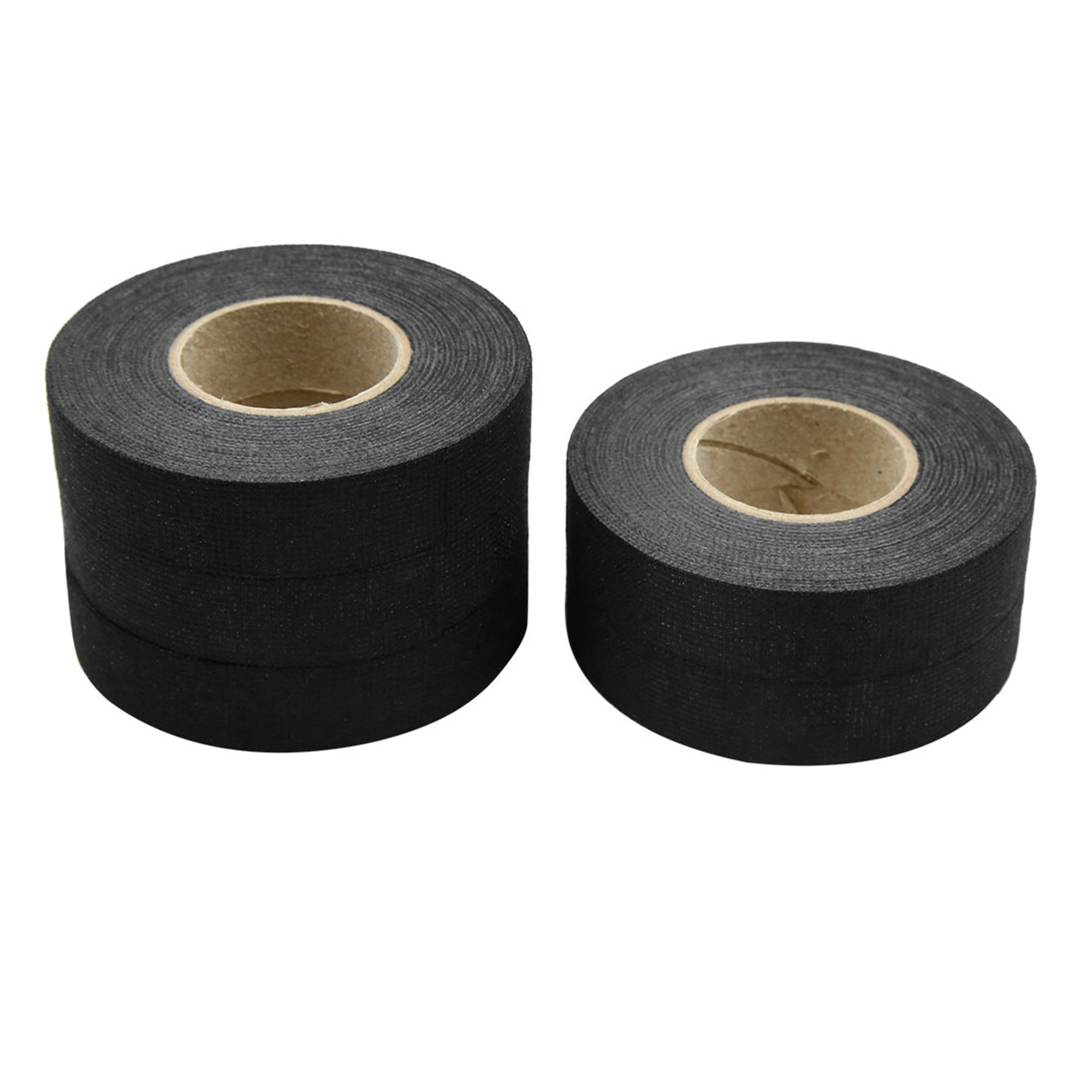 Unique Bargains 5pcs Black Adhesive Cloth Fabric Car Wire Harness Looms Tape 19mm x 15m
