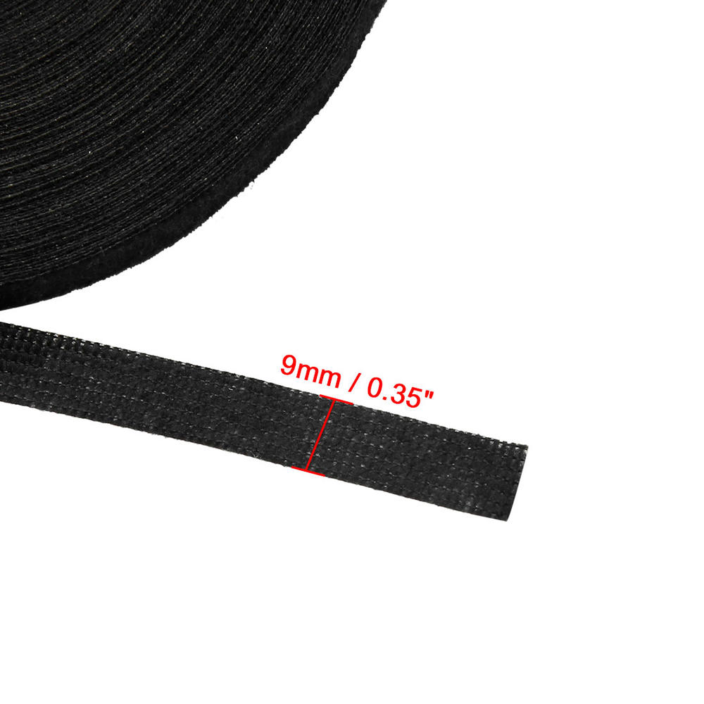 Unique Bargains Black Universal Adhesive Cloth Fabric Car Wire Harness Looms Tape 9mm x 25m