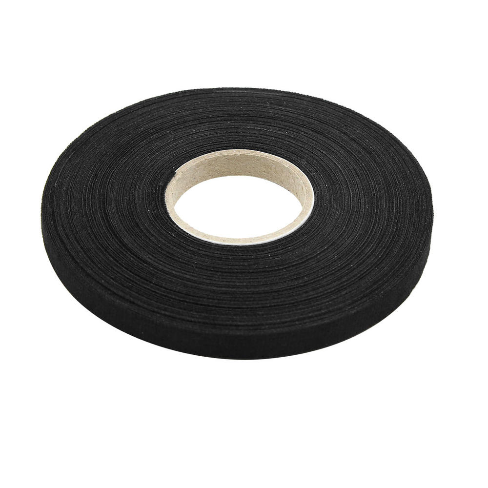 Unique Bargains Black Universal Adhesive Cloth Fabric Car Wire Harness Looms Tape 9mm x 25m