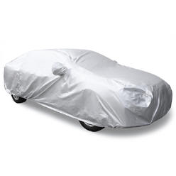 Unique Bargains 3XL Silver Tone 190T Car Cover Waterproof Snow Heat Resistant  w Mirror Pocket