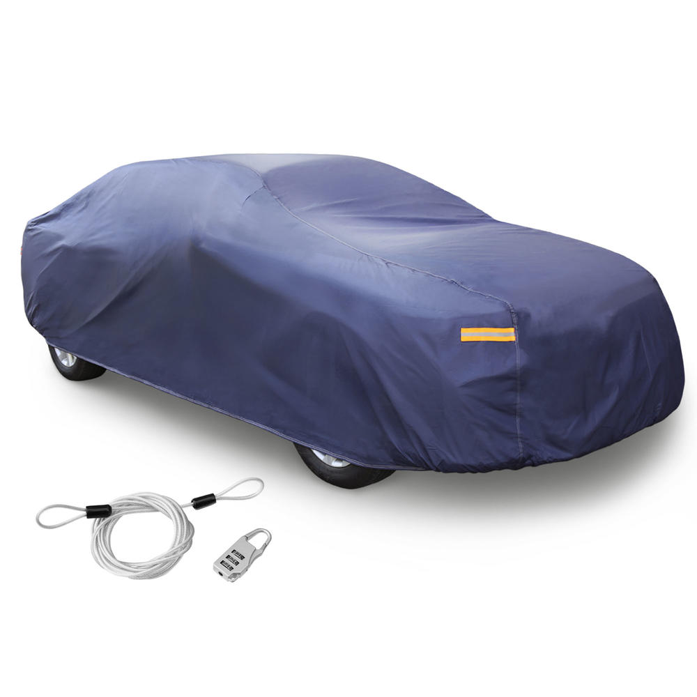Unique Bargains 3XXL Blue Car Cover Breathable Rain Snow Sun UV Heat Resistant 530 x 190 x 160cm