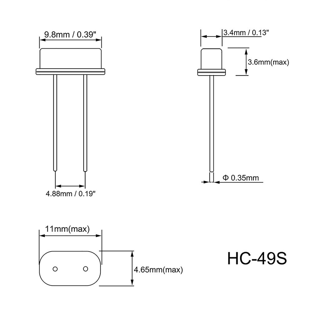 Unique Bargains 5 Pcs 20MHz HC-49S DIP Quartz Crystal Oscillators Resonators Replacement