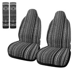 Unique Bargains Universal Front Seat Cover Saddle Blanket Seat-Belt Pad Protectors for Car 2pcs