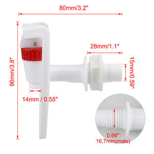 Unique Bargains A19072500ux0655 4pcs Water Cooler Hot Cold Faucet