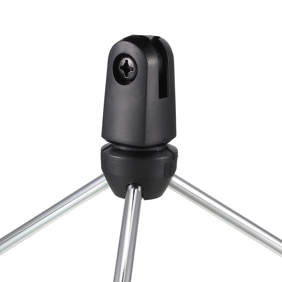 Unique Bargains 2pcs Adjustable Desktop Microphone Stand Tripod Foldable Table Stand w Mic Clip