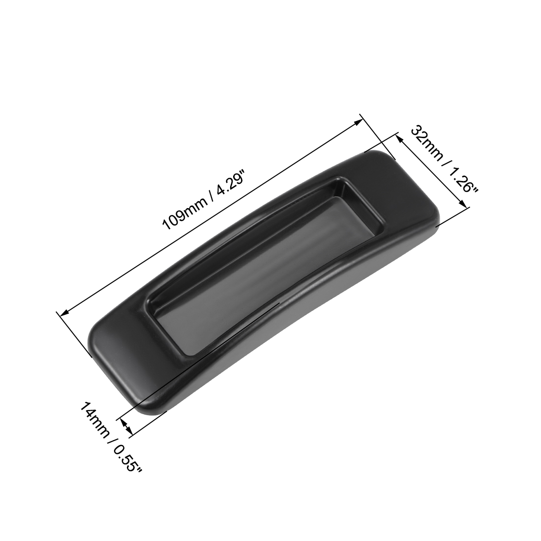 Unique Bargains Self-Stick Pull Handle Stick-on Handles for Door Window ABS Plastic Black 2Pairs