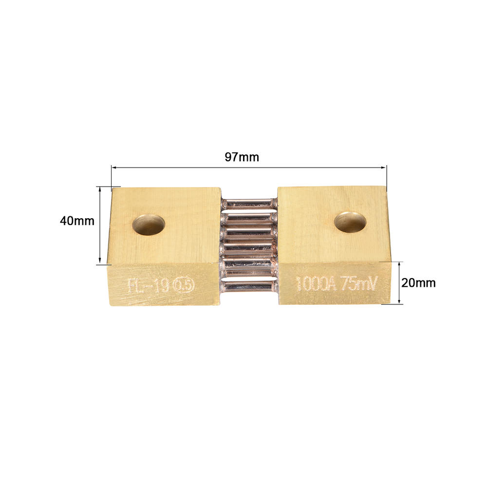 Unique Bargains Shunt Resistor 1000A 75mV for DC Current Ammeter Analog Panel Meter  FL-19