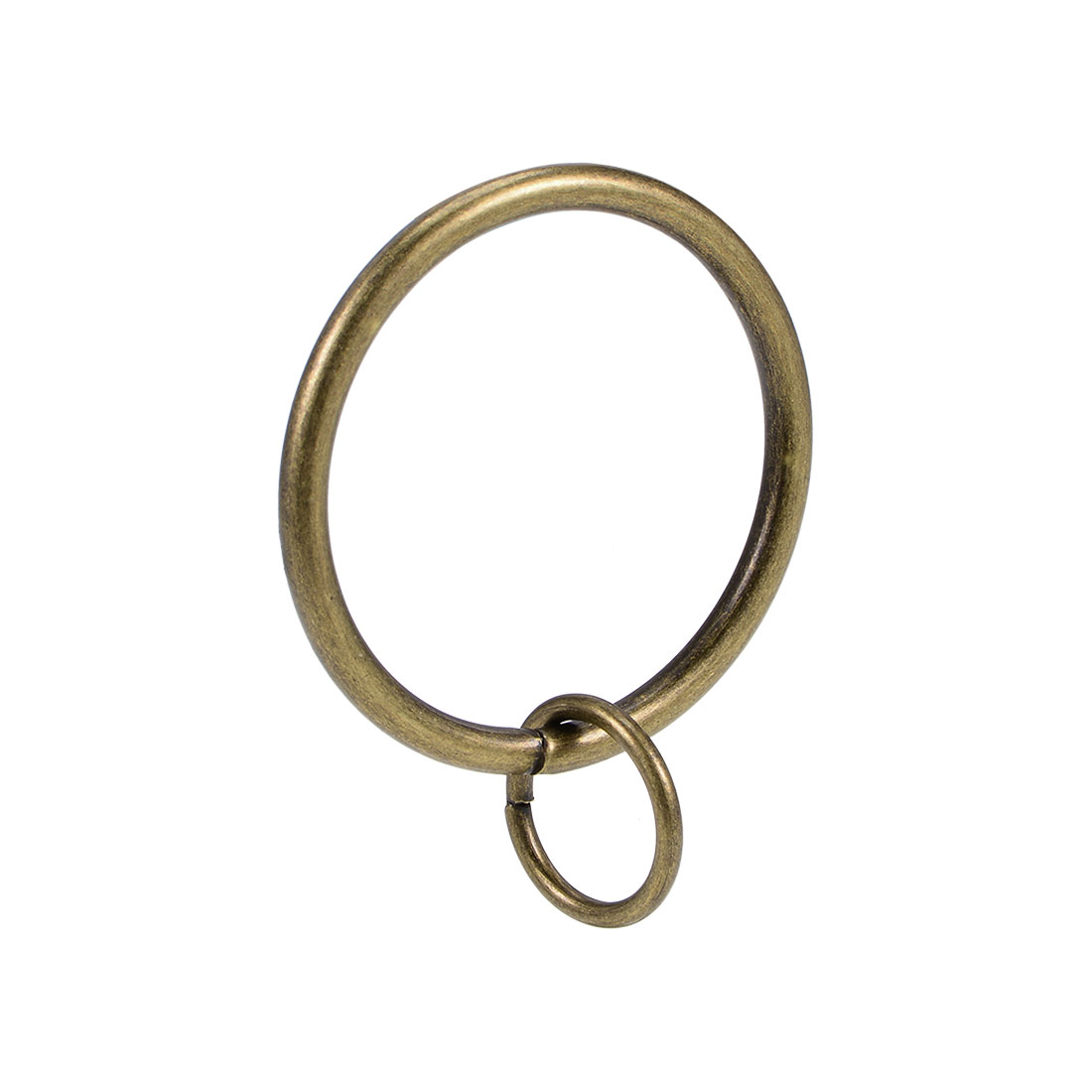 Unique Bargains Curtain Rings Metal 37mm Inner Dia Drapery Ring for Curtain Rods Bronze 28 Pcs