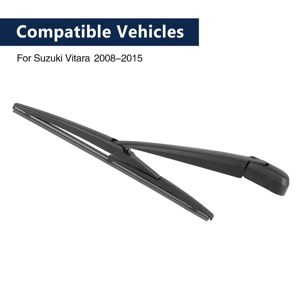 Unique Bargains Rear Windshield Wiper Blade Arm Set for Suzuki Vitara 2008-2015 12 Inch 310mm
