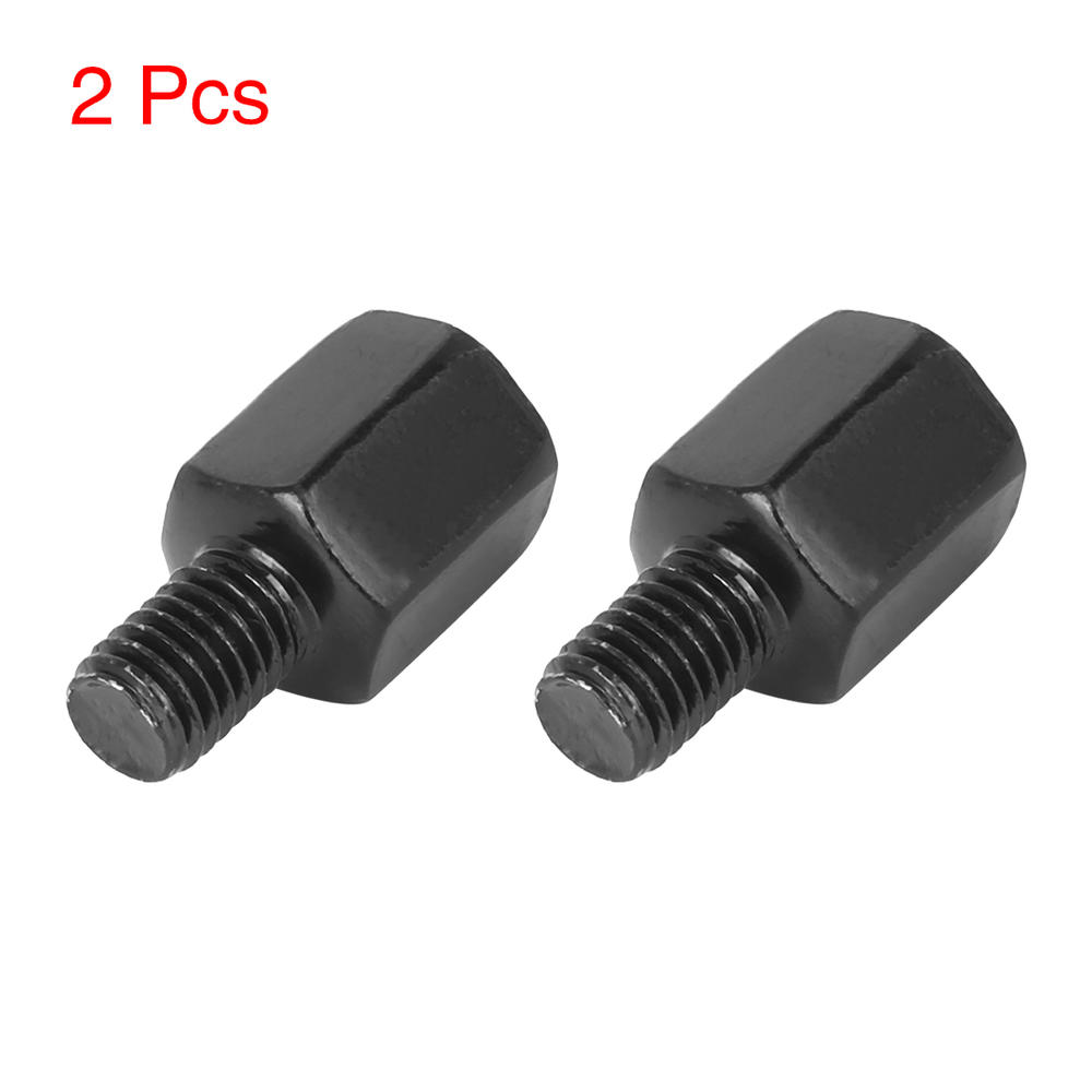 Unique Bargains 2pcs 8mm LH to 8mm LH Black Motorcycle Rearview Mirrors Adapter Bolt Screw