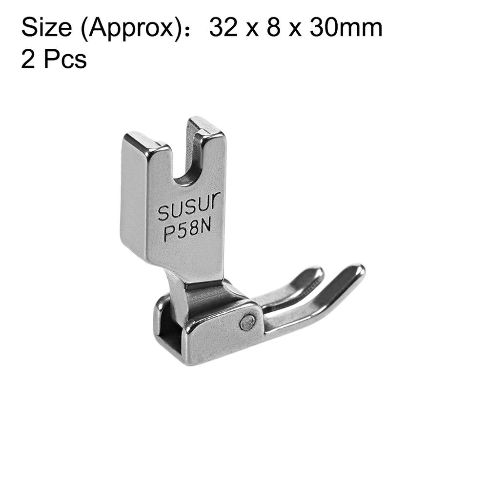Unique Bargains #P58N Right Narrow Presser Foot, Industrial Sewing Foot Hinged Steel 2pcs