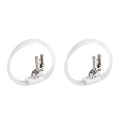 Unique Bargains #T35 Sewing Machine Double Nylon Ring Presser Foot for High Shank,White 2pcs