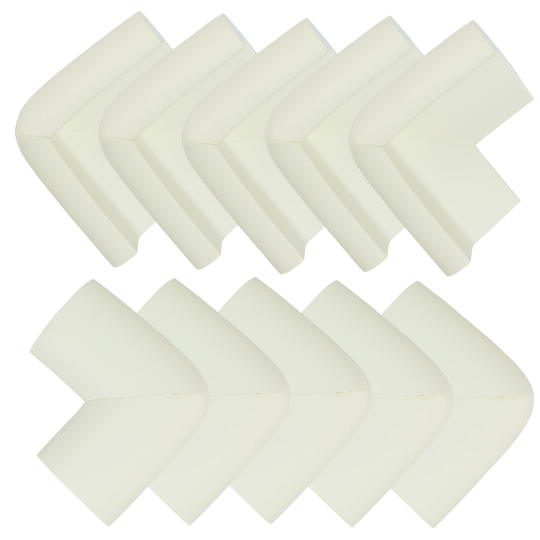 Unique Bargains Desk Table Edge Foam Corner Cushion Guards Soft Bumper Protector 10pcs White