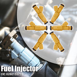 Unique Bargains 6pcs Car Fuel Injector Nozzle for 1994 Mazda B4000 4.0L 4 Holes 0280155710