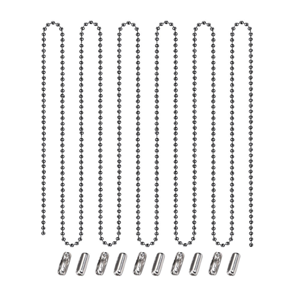 Unique Bargains Pull Chain Extension Chrome Beaded Chain 10 Ft with 10 Connectors for Light/Fan