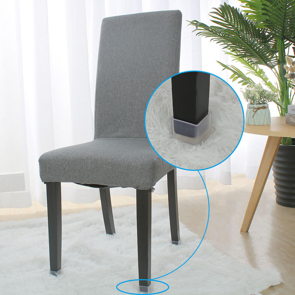 Unique Bargains Clear Chair Leg Cap End Tip Feet Furniture Floor Protector 16pcs 2 Inchx2 Inch (50x50mm)