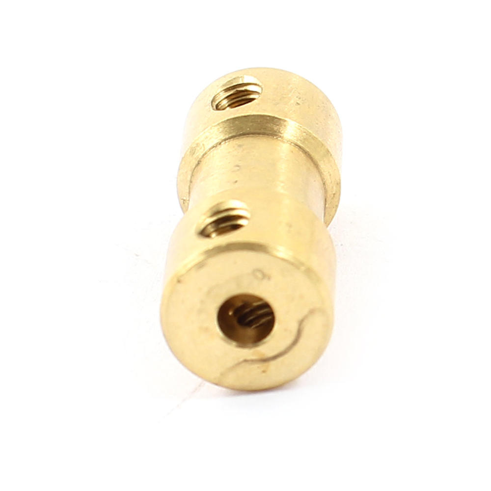 Unique Bargains 3mm x 4mm RC Model Toy Brass Motor Shaft Coupling Connector Adapter Joint