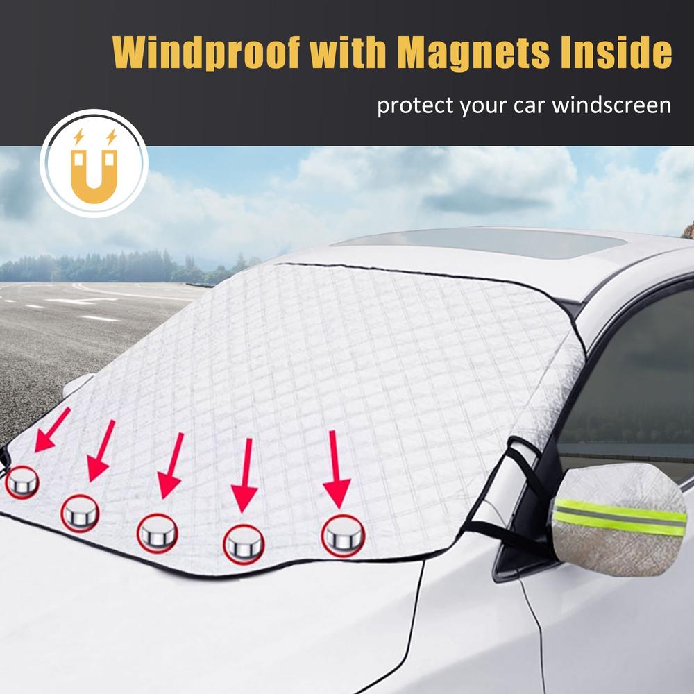 Unique Bargains Car Windshield Snow Ice Cover with 4 Layers Protection 147x114cm