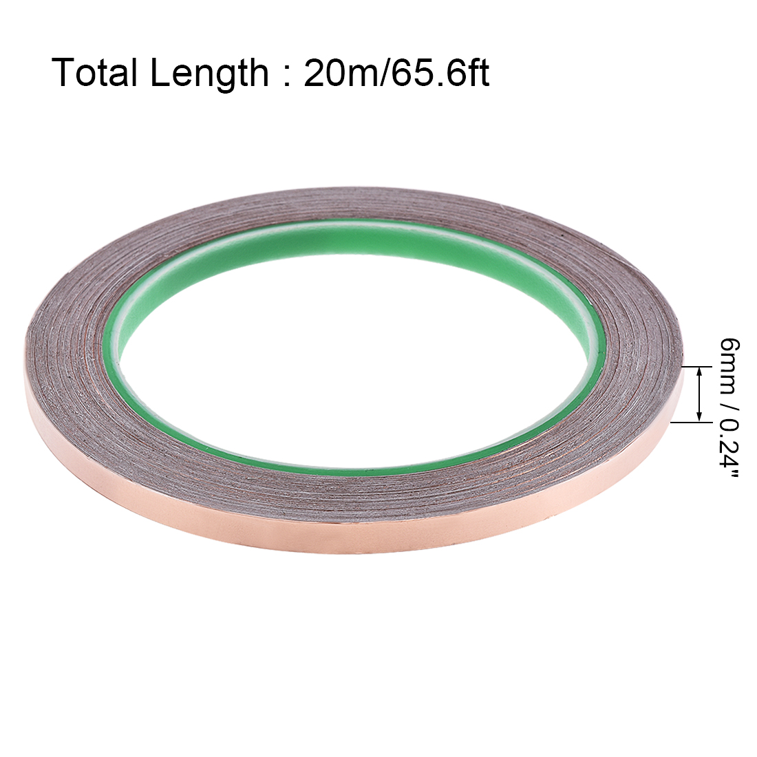 Unique Bargains 6mm Copper Foil Tape for EMI EMF and RFI Shielding 20m/65.6ft