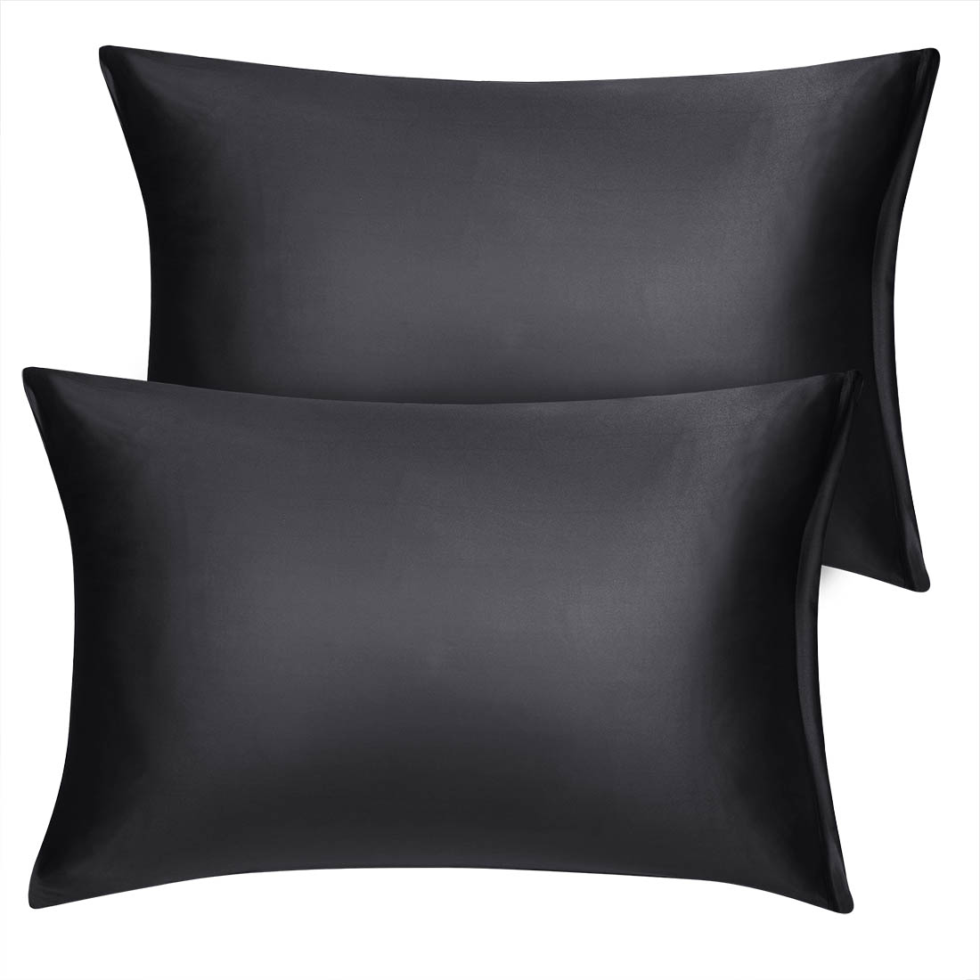 Unique Bargains Satin Pillowcase with Zipper, Super Soft and Luxury, Silky Pillow Cases Covers Set of 2
