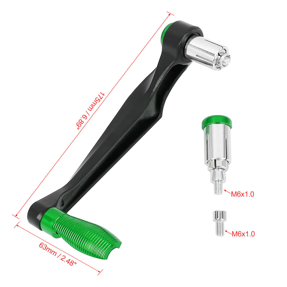 Unique Bargains 1 Pair 22mm Brake Clutch Lever Protector Hand Guard for Motorcycle Green