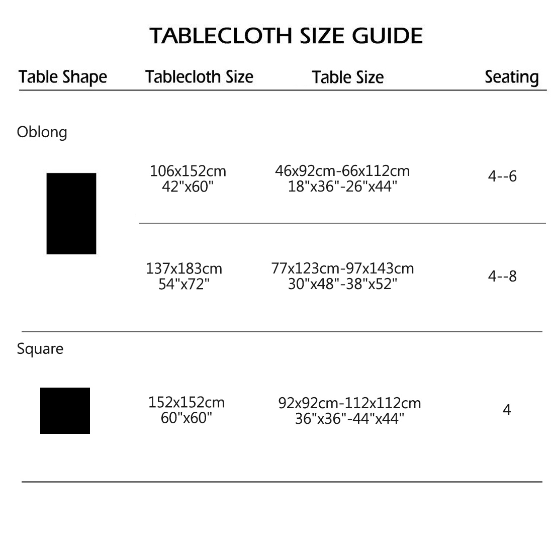 Unique Bargains Table Cloth Rectangle, What Size Tablecloth For 54 X 72